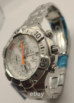 Bulova 96B88 Millennia Depth Meter Chronograph Men's Watch White Dial NOS NEW