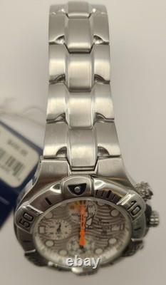 Bulova 96B88 Millennia Depth Meter Chronograph Men's Watch White Dial NOS NEW