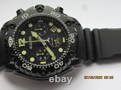 Bulova Sea King 300m Divers Uhf 262 Khz Sapphire Glass Date Watch Nos Tag Boxed