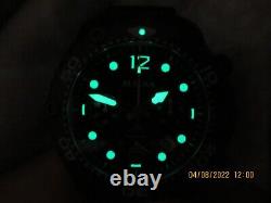 Bulova Sea King 300m Divers Uhf 262 Khz Sapphire Glass Date Watch Nos Tag Boxed