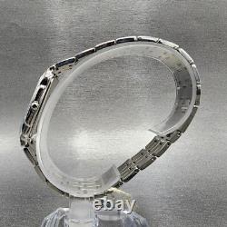 Bulova Tank Watch Men 27mm White Dial Silver Tone Date Rectangle NOS New Battery