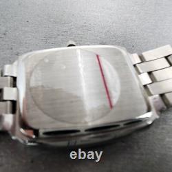 Bulova Tank Watch Men 27mm White Dial Silver Tone Date Rectangle NOS New Battery