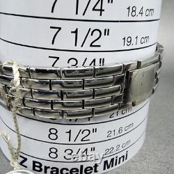 Bulova Tank Watch Men 27mm White Dial Silver Tone Date Rectangle NOS New Battery