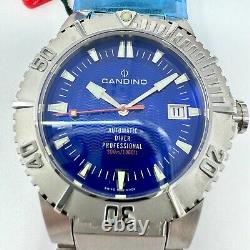 CANDINO SWISS AUTOMATIC 300M PRO DIVER Blue ETA 2824 NEW OLD STOCK BOX PAPERS