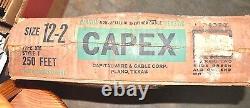 CAPEX Cable Wire 250' 12/2 NM ROMEX Cable with Ground BLACK CU NOS NEW Old Stock