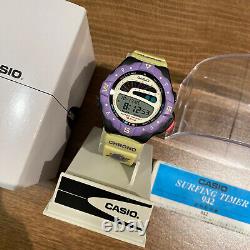 CASIO SUF-120A-9 Surfing Timer Rare Vintage Digital Watch NOS NIB