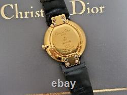 CHRISTIAN DIOR Swiss Made Quartz Watch Mother of Pearl Dial Gold Plated -NOS