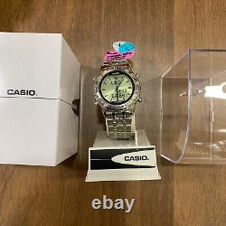 Casio ABX-600-7AV Twincept Telememo Data Bank Rare Vintage STAINLESS STEEL NOS