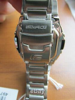 Casio Efa-123d Edifice Active Dial Full Stainless Steel 100m New Old Stock Nos