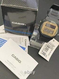 Casio Watch Al-190w Solar Digital Gold Batteryless Nos Rare Discontinued