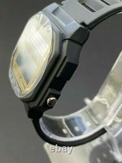 Casio Watch Al-190w Solar Digital Gold Batteryless Nos Rare Discontinued