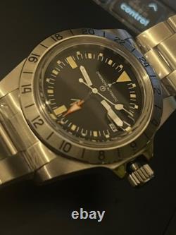 Chronotac explorer automatic mechanical watch GMT orange cane 1655 NEW old stock