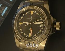 Chronotac explorer automatic mechanical watch GMT orange cane 1655 NEW old stock