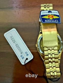 Citizen 21 Jewels Gold Automatic Watch NOS Vintage Day Date Japan Rare