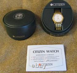 Citizen Eco-Drive Gold Tone G430-T001793 Watch, (NEW OLD STOCK)