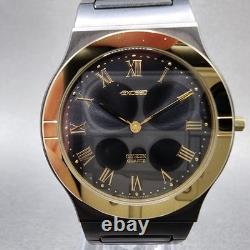 Citizen Exceed Watch Men 32mm Black Dial Two Tone Round 7903-781431 New Batt NOS
