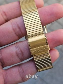 Citizen Quartz Gold Tone Vintage Square Watch Japan Made New Old Stock