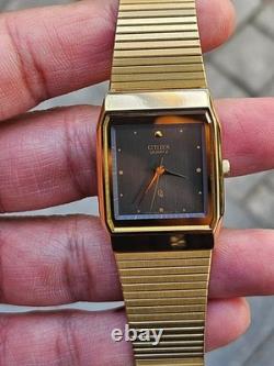 Citizen Quartz Gold Tone Vintage Square Watch Japan Made New Old Stock