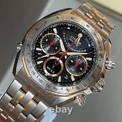 Citizen Signature Solar Eco-Drive Flyback Chronograph Titanium Rose Gold NOS