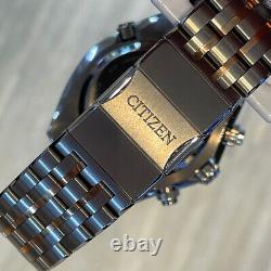 Citizen Signature Solar Eco-Drive Flyback Chronograph Titanium Rose Gold NOS