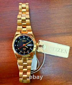 Citizen Women's Gold Automatic Watch NOS 21 Jewels Day Date Vintage
