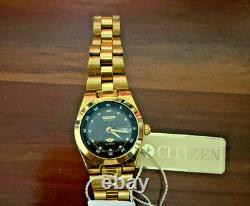 Citizen Women's Gold Automatic Watch NOS 21 Jewels Day Date Vintage