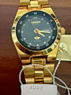 Citizen Women's Gold Automatic Watch NOS 21 Jewels Day Date Vintage