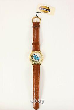 Disney Aladdin Watch by Fossil withTin Case & Pin Brand New Old Stock Vintage