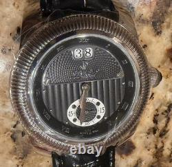 Duboule Sussex Mens 20j Automatic Watch Black Leather Strap New Old Stock Blk