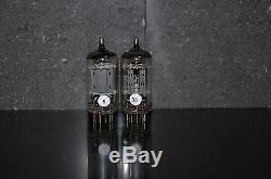 ECC83 12AX7 EI Yugoslavia Telefunken Long Smooth Plates 17mm NOS Matched Pair