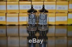 ECC83 12AX7 EI Yugoslavia Telefunken Long Smooth Plates 17mm NOS Matched Pair