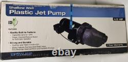 ECO FLO 1/2 HP Plastic Shallow Well Jet Pump New Old Stock 7.5 Gal PM At 5 Feet