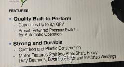 ECO FLO 1/2 HP Plastic Shallow Well Jet Pump New Old Stock 7.5 Gal PM At 5 Feet