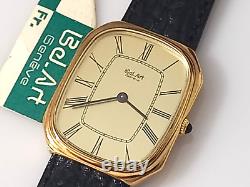 Elegant Nos 1960-70's Swiss Bel-art Manual Wind Roman Numeral Dial Men's Watch