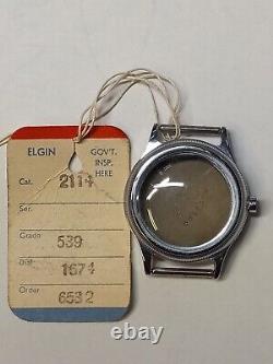 Elgin Men's Military NOS A. F. ARMY TYPE A-11 Wristwatch Cases with Tag. 169T