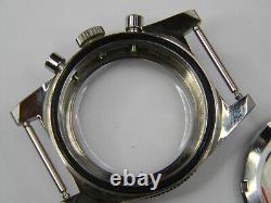 Exc Fine Vintage Nos Gallet Chronograph Diver Stainless Steel Watch Case -unused