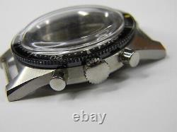 Exc Fine Vintage Nos Gallet Chronograph Diver Stainless Steel Watch Case -unused