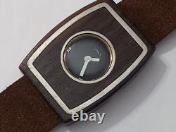 Fabulous Nos 1970's Lord's Sterling Silver/ Wooden French Manual Ladies Watch