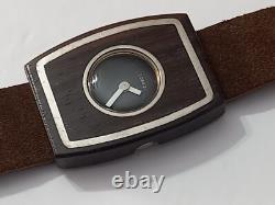 Fabulous Nos 1970's Lord's Sterling Silver/ Wooden French Manual Ladies Watch