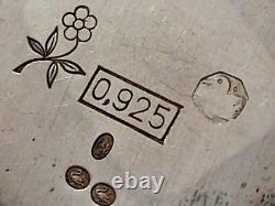Fabulous Nos 1970's Lord's Sterling Silver/ Wooden French Manual Ladies Watch