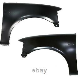 Fender Set For 1997-2003 Ford F-150 Front Primed Steel Pair with Emblem Provision
