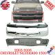 Front Bumper Chrome + Upper Cover & Lower Valance For 03-06 Chevy Silverado 1500
