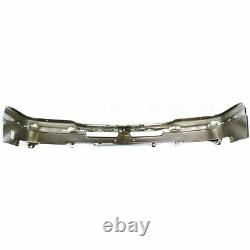 Front Bumper Chrome + Upper Cover & Lower Valance For 03-06 Chevy Silverado 1500