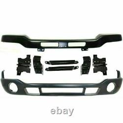 Front Bumper Primed Steel with Brackets + Cover For 03-06 GMC Sierra 1500-3500