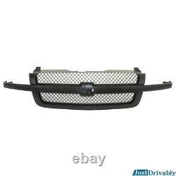Front Grille withGray Insert For 03 04 05 06 07 Silverado 1500 2500 3500 Truck New