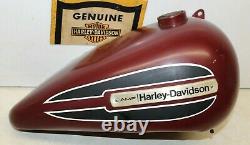 GENUINE 1972 73 Harley FLH Shovelhead Right Side Gas Fuel Tank & Emblem NOS