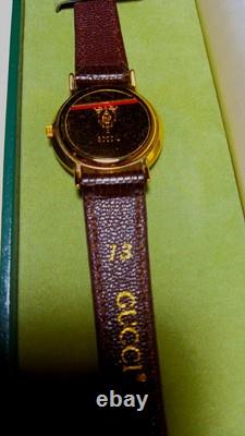 GUCCI 3000L Watch Sherry Line Dial Gold Bezel New Old Stock Ladies Watch