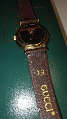 GUCCI 3000L Watch Sherry Line Dial Gold Bezel New Old Stock Ladies Watch