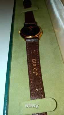 GUCCI 3000L Watch Sherry Line Dial Gold Bezel New Old Stock Ladies Watch