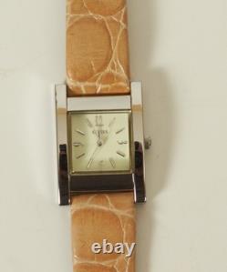GUESS Women's Tan Croc Style Leather Band Watch! New Old Stock! New Battery